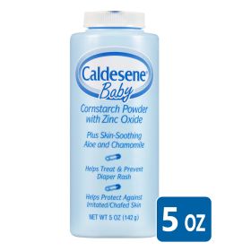 Caldesene Cornstarch Baby Powder with Zinc Oxide, Talc-Free Baby Powder, 5 Oz