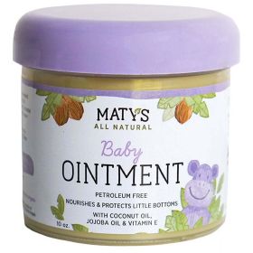 Maty's All Natural Multipurpose Baby Diaper Rash Ointment, Petroleum Free, 10 Oz