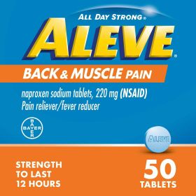 Aleve Back & Muscle Pain Reliever Naproxen Sodium Tablets, 50 Count