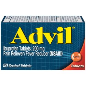 Advil Pain and Headache Reliever Ibuprofen Tablets;  200 mg;  50 Count