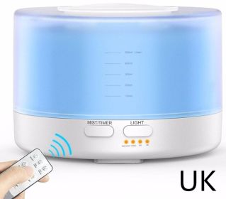 Large Capacity Remote Control Wood Grain Aroma Diffuser (Option: White-UK)