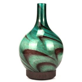 Colorful Light Ultrasonic Glass Colorful Aroma Diffuser (Option: Green-US)