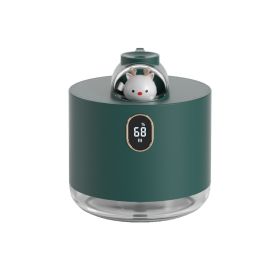 Spaceship USB Humidifier Desktop Office Mute Replenishment (Option: Green-2000MAH-USB)