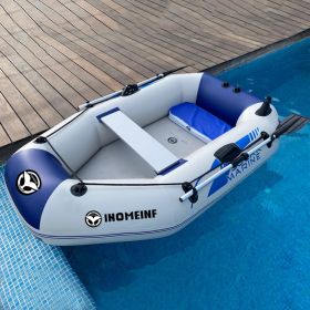 Rubber Boat Thickened Hard Bottom Motor Inflatable Boat Kayak Bare Boat (Option: Set2)