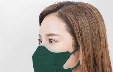 Comfortable 3-layer Thin Disposable Breathable Face Mask (Option: Dark green-50PCS)