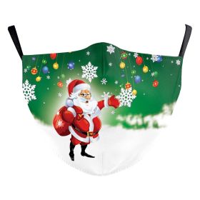 Christmas Digital Printing Double-layer Dust Mask (Option: B178 1060-Adult Average Size)