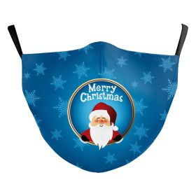 Santa Elk Digital Printing Double-layer Dust Mask (Option: B178 1336-Average Size For Adults)