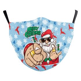 Christmas Digital Printing Double-layer Dust Mask (Option: B178 1061-Adult Average Size)