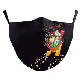 Christmas Beard Digital Printing Double Layer Dustproof Mask (Option: B178 1055-Average Size For Adults)