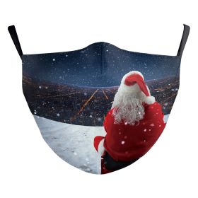 Christmas Red Digital Printing Double-layer Dust Mask (Option: B178 1474-Adult Average Size)