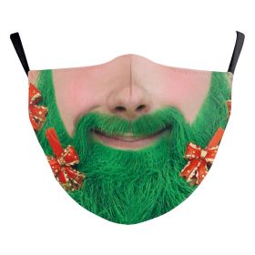 Santa Claus Digital Printing Double Layer Dustproof Mask (Option: B178 1831-Adult Average Size)