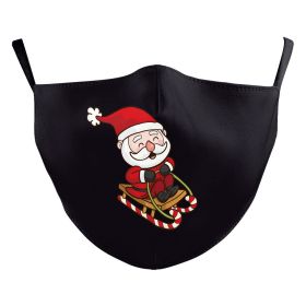 Christmas Snowman Digital Printing Double Layer Dustproof Mask (Option: B178 1157-Adult Average Size)