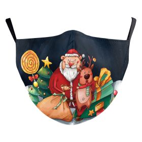 Christmas Light Shadow Digital Printing Double-layer Dust Mask (Option: B178 1085-Adult Average Size)