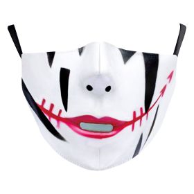 Halloween Digital Printing Funny Face Double-layer Dust Mask (Option: B178 982-Adult Average Size)