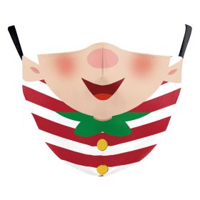 Snowflake Christmas Red Digital Printing Double-layer Dust Mask (Option: B178 1459-Adult Average Size)