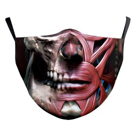 Digital Printing Ghost Face Wansheng Clown Funny Double-layer Dust Mask (Option: B178 670-Adult Average Size)