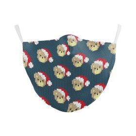 Christmas Single Corner Print Double Layer Dust Mask (Option: B178 424-Adult Average Size)