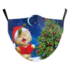 Santa Elk Digital Printing Double-layer Dust Mask (Option: B178 1325-Average Size For Adults)