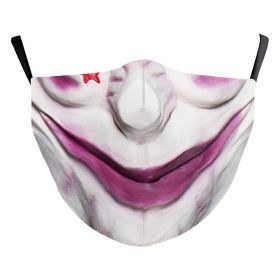 Halloween Digital Printing Funny Face Double-layer Dust Mask (Option: B178 977-Adult Average Size)