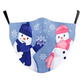 Christmas Snowflake Digital Printing Double-layer Dust Mask (Option: B178 1146-Adult Average Size)