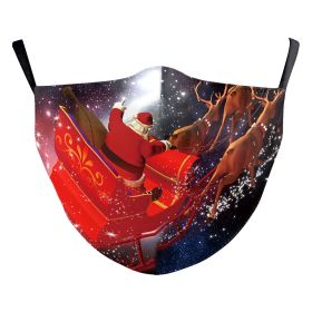 Christmas Light Shadow Digital Printing Double-layer Dust Mask (Option: B178 1084-Adult Average Size)