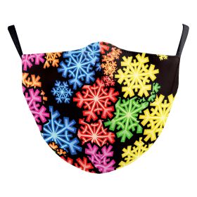 Snowflake Christmas Red Digital Printing Double-layer Dust Mask (Option: B178 1466-Adult Average Size)