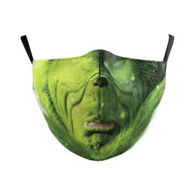 Digital Printing Wansheng Face Mask Skull Double-layer Dust Mask (Option: B178 148-Average Size For Adults)