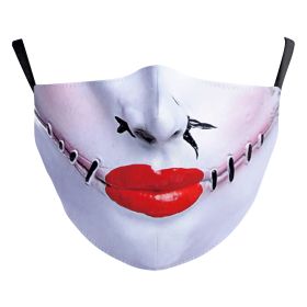 Halloween Digital Printing Funny Face Double-layer Dust Mask (Option: B178 981-Adult Average Size)