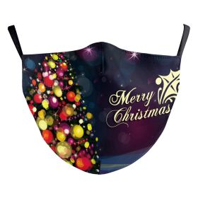 Christmas Tree Digital Printing Double Layer Dustproof Mask (Option: B178 1633-Average Size For Adults)