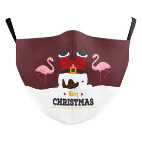 Santa Elk Digital Printing Double-layer Dust Mask (Option: B178 1332-Average Size For Adults)