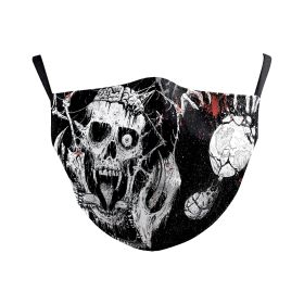 Wanfestival Skull Clown Digital Printing Double-layer Dust Mask (Option: B178 052-Average Size For Adults)