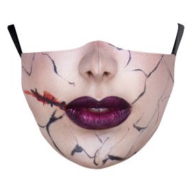 Digital Printing Ghost Face Wansheng Clown Funny Double-layer Dust Mask (Option: B178 690-Adult Average Size)