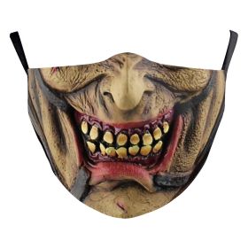 Halloween Digital Printing Funny Face Double-layer Dust Mask (Option: B178 989-Adult Average Size)