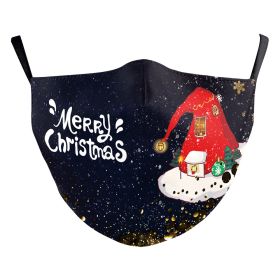 Christmas Light Shadow Digital Printing Double-layer Dust Mask (Option: B178 1095-Adult Average Size)