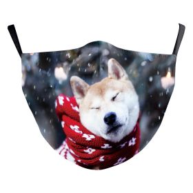 Christmas Digital Printing Double-layer Dust Mask (Option: B178 1073-Adult Average Size)