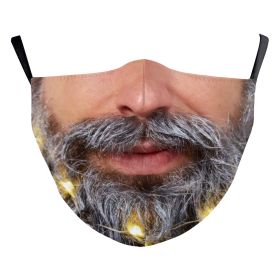 Santa Claus Digital Printing Double Layer Dustproof Mask (Option: B178 1811-Adult Average Size)