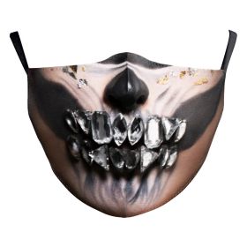 Digital Printing Ghost Face Wansheng Clown Funny Double-layer Dust Mask (Option: B178 691-Adult Average Size)