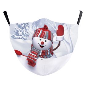 Santa Elk Digital Printing Double-layer Dust Mask (Option: B178 1326-Average Size For Adults)