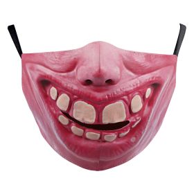 Halloween Digital Printing Funny Face Double-layer Dust Mask (Option: B178 974-Adult Average Size)