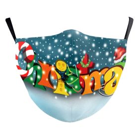 Christmas Tree Digital Printing Double Layer Dustproof Mask (Option: B178 1638-Average Size For Adults)