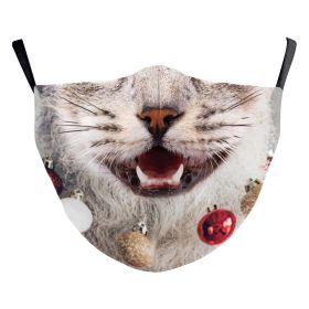 Christmas Beard Digital Printing Face Creative Double-layer Dust Mask (Option: B178 1875-Adult Average Size)