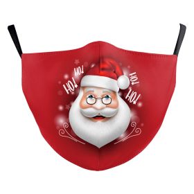 Christmas Beard Digital Printing Double Layer Dustproof Mask (Option: B178 802-Average Size For Adults)