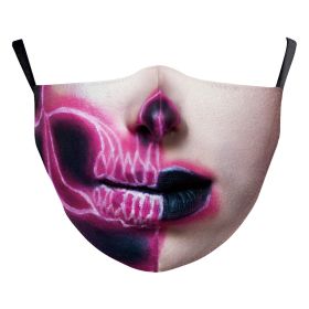 Digital Printing Ghost Face Wansheng Clown Funny Double-layer Dust Mask (Option: B178 688-Adult Average Size)