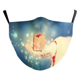 Snowflake Christmas Red Digital Printing Double-layer Dust Mask (Option: B178 1458-Adult Average Size)