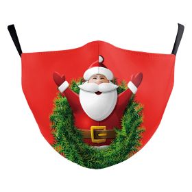 Christmas Single Corner Print Double Layer Dust Mask (Option: B178 763-Adult Average Size)