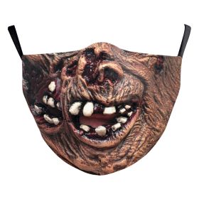 Halloween Digital Printing Funny Face Double-layer Dust Mask (Option: B178 988-Adult Average Size)