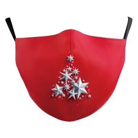 Snowflake Christmas Red Digital Printing Double-layer Dust Mask (Option: B178 1452-Adult Average Size)