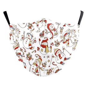 Christmas Green Digital Printing Windproof Double Layer Dustproof Mask (Option: B178 1183-Adult Average Size)