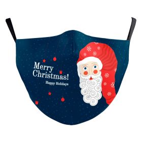 Santa Elk Digital Printing Double-layer Dust Mask (Option: B178 1337-Average Size For Adults)