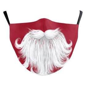 Christmas Beard Digital Printing Double Layer Dustproof Mask (Option: B178 794-Average Size For Adults)